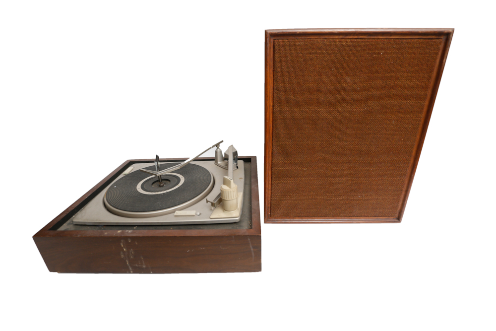 Vintage Magnavox Automatic Record Player with Speakers