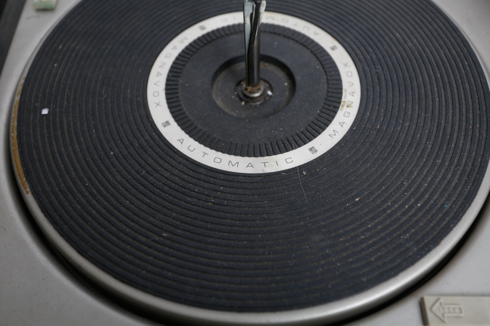 Vintage Magnavox Automatic Record Player with Speakers