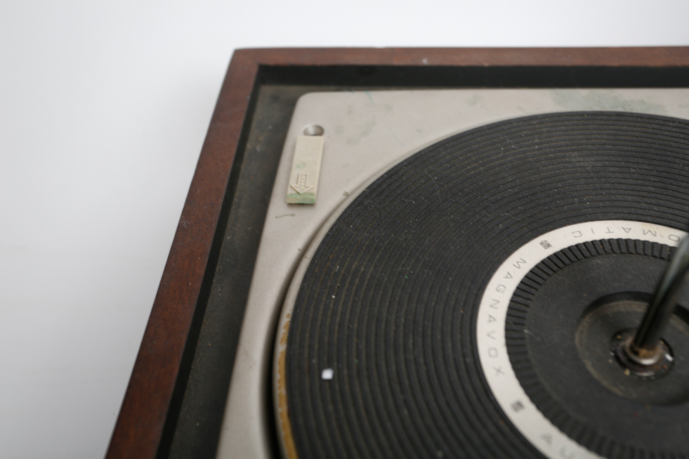 Vintage Magnavox Automatic Record Player with Speakers