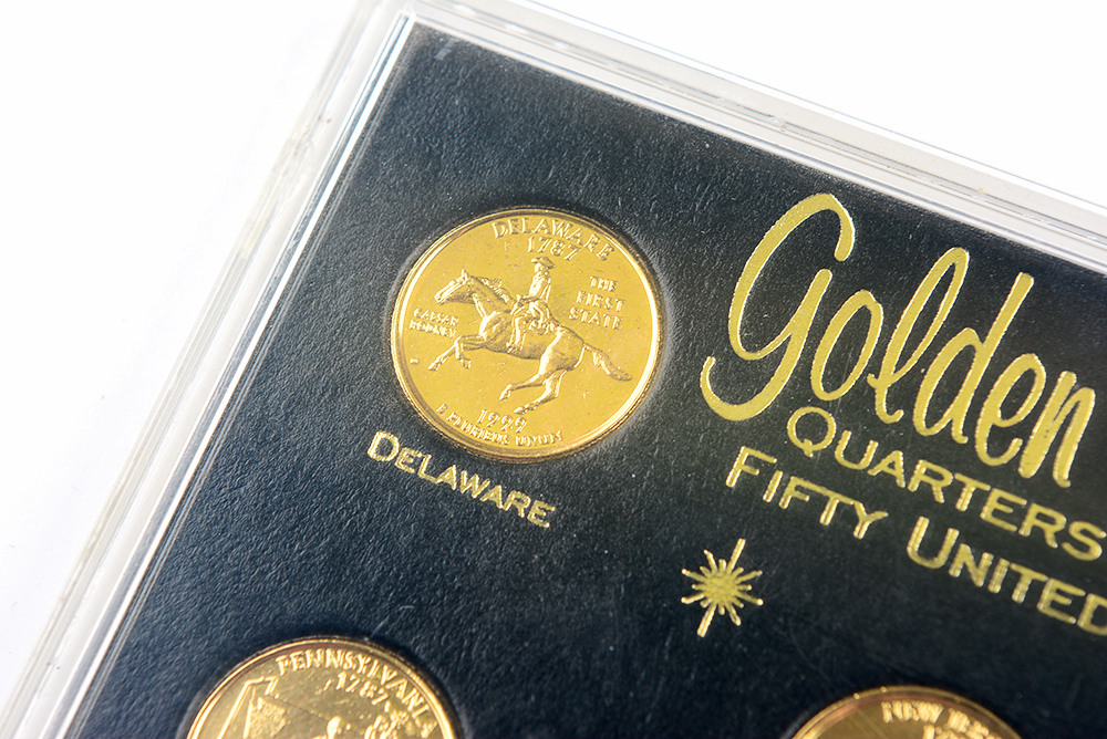 1999 Gold Plated Inaugural State Quarters Collection