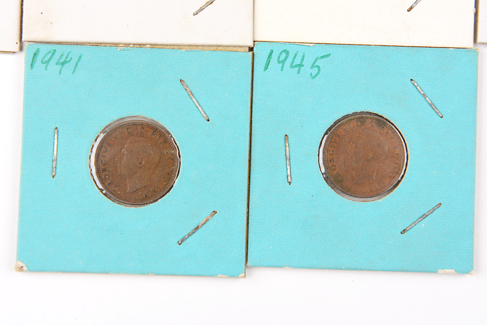 George V and George VI Canadian Pennies