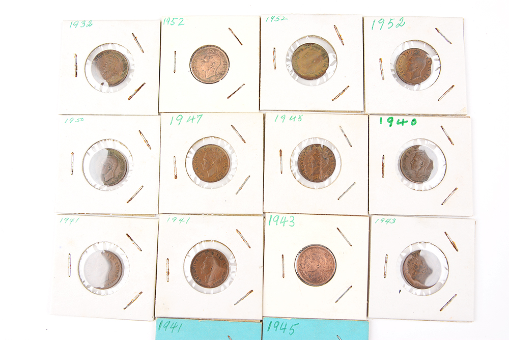 George V and George VI Canadian Pennies