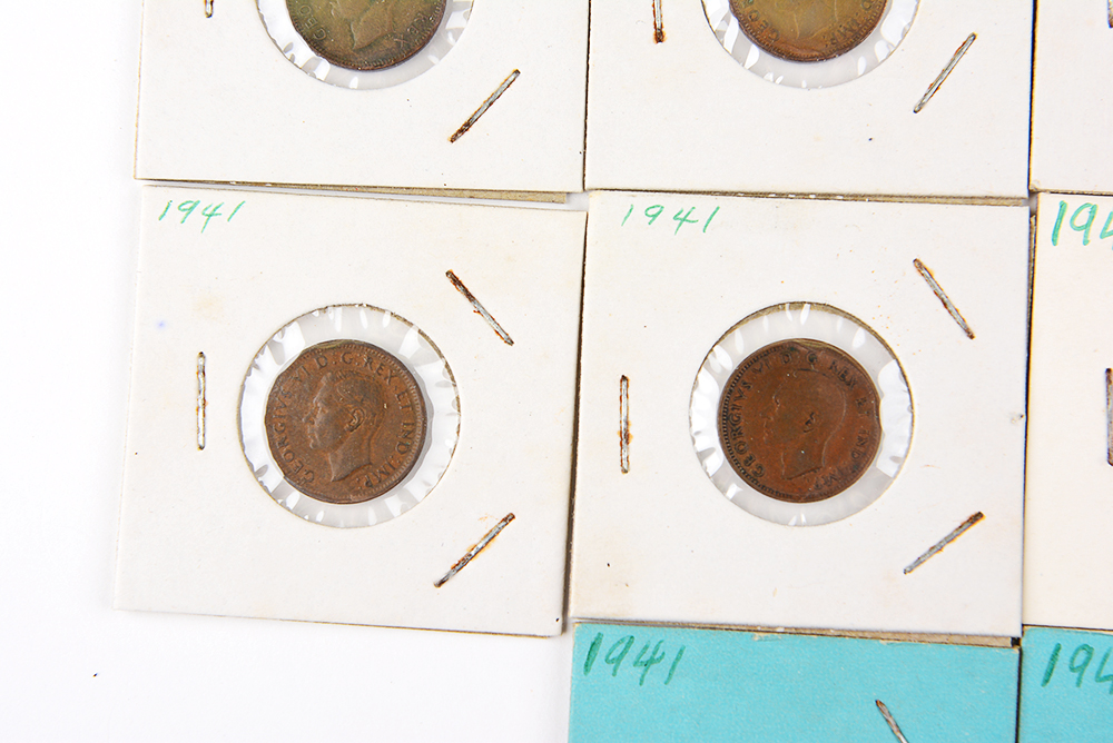 George V and George VI Canadian Pennies