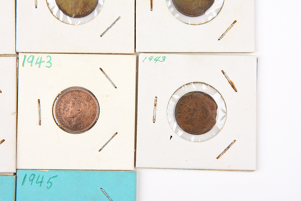 George V and George VI Canadian Pennies