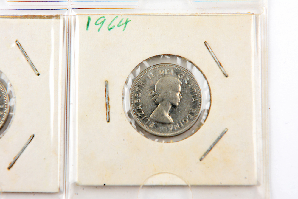 George VI and Elizabeth II Canadian Nickels