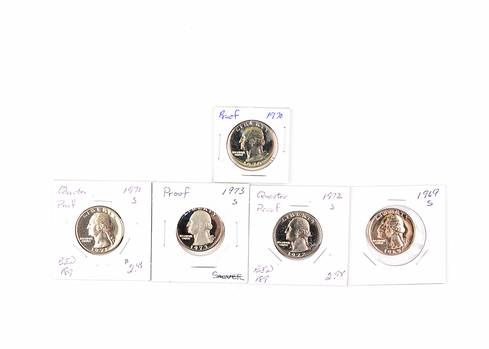 1969-73 United States Washington Quarter Proofs