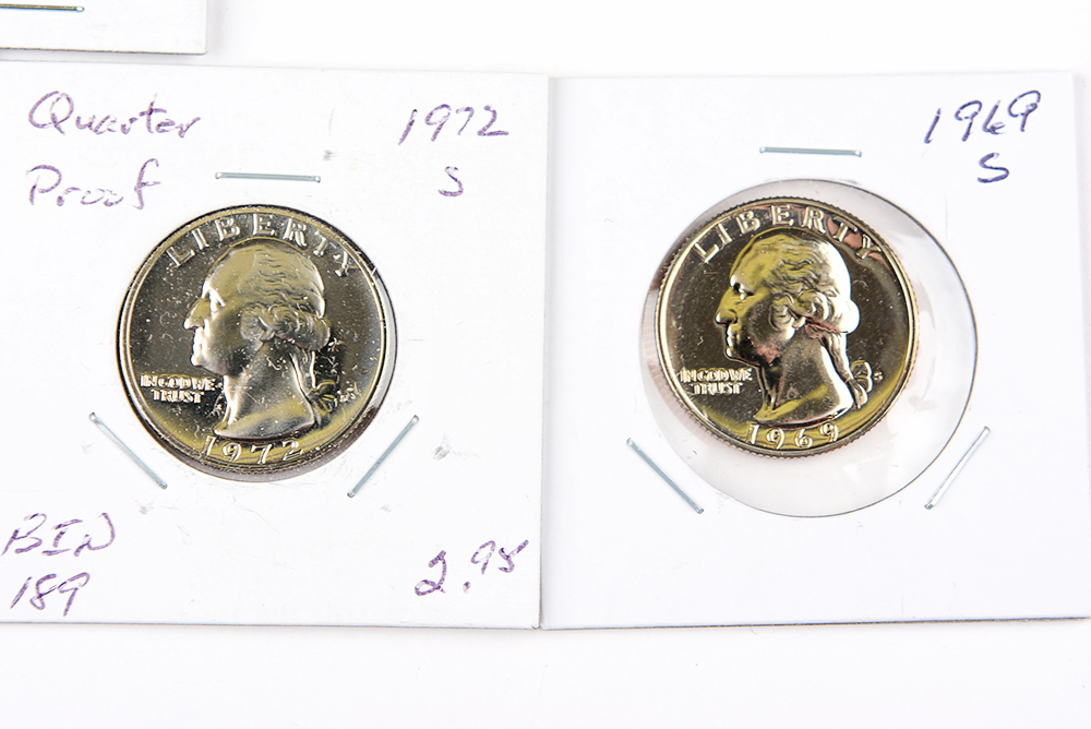 1969-73 United States Washington Quarter Proofs