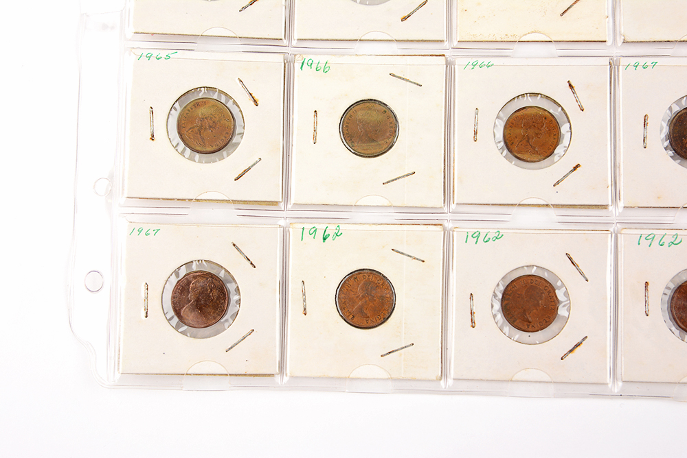 1950s-60s Elizabeth II Canadian Pennies