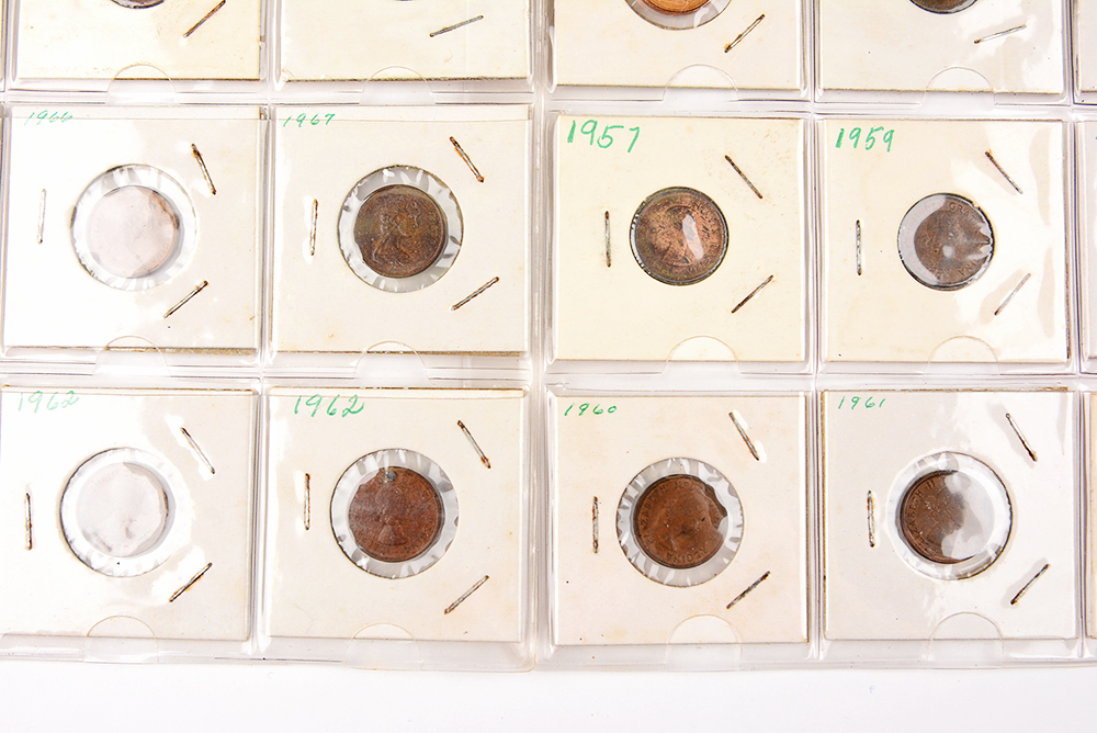 1950s-60s Elizabeth II Canadian Pennies