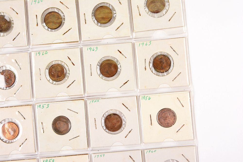 1950s-60s Elizabeth II Canadian Pennies