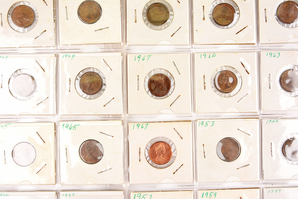 1950s-60s Elizabeth II Canadian Pennies