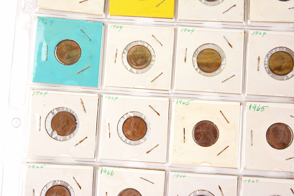 1950s-60s Elizabeth II Canadian Pennies