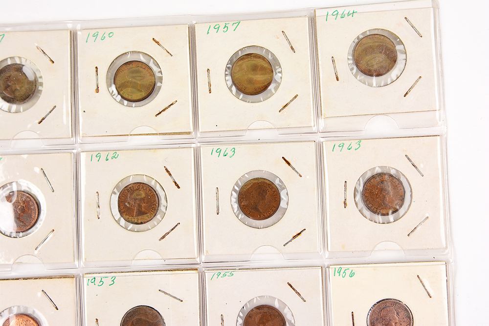 1950s-60s Elizabeth II Canadian Pennies