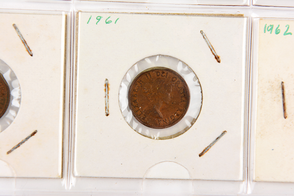 1950s-60s Elizabeth II Canadian Pennies