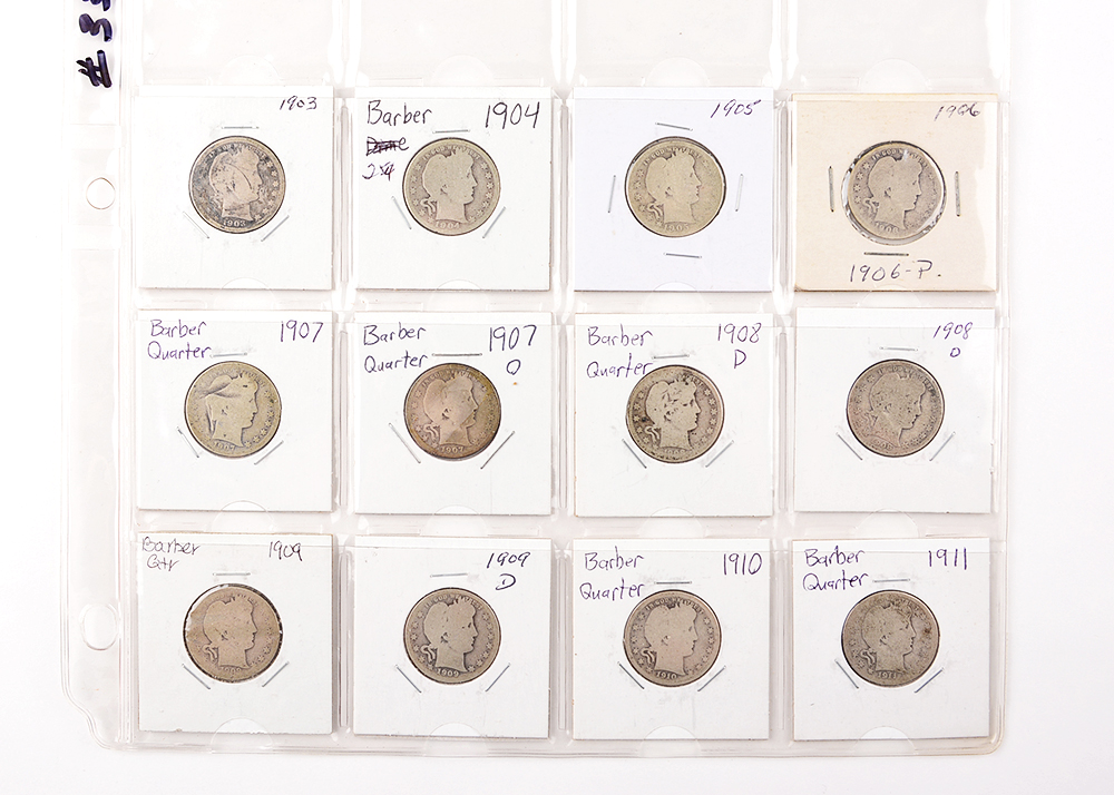 1903-1911 Barber Silver Quarters