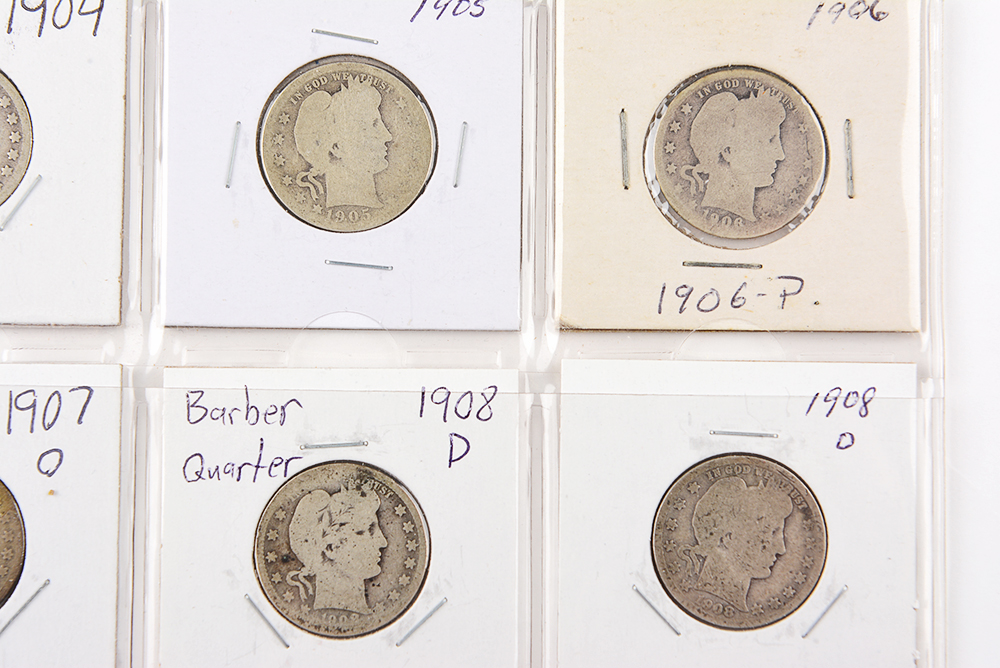 1903-1911 Barber Silver Quarters
