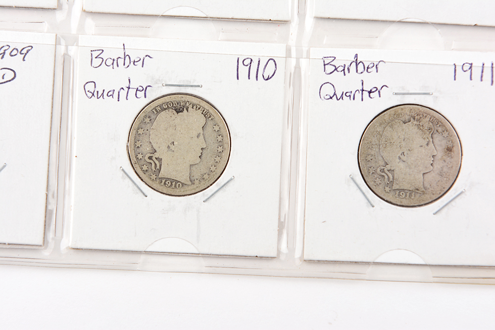 1903-1911 Barber Silver Quarters