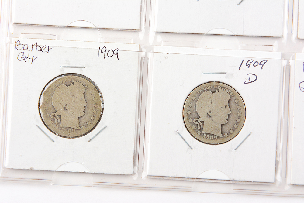 1903-1911 Barber Silver Quarters