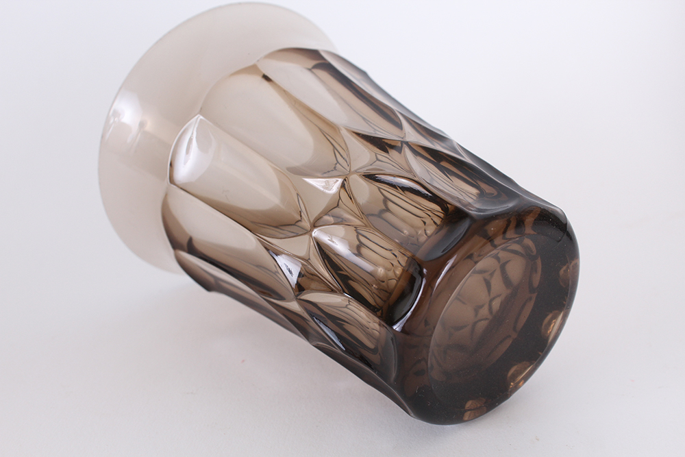 Smoky Pressed Glass Tumblers