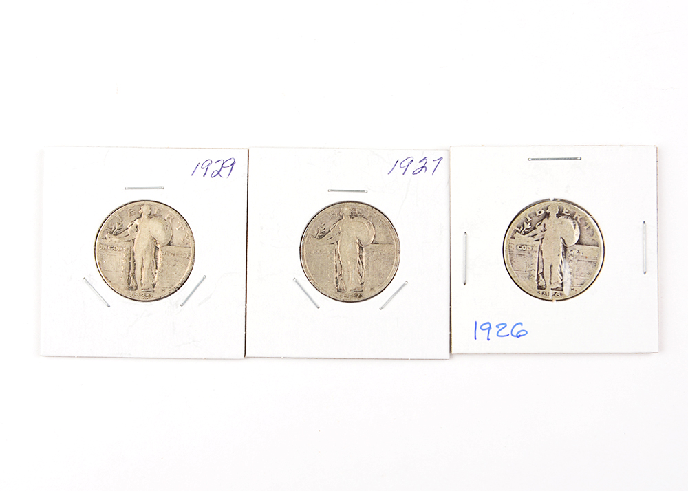 1926, 27, and 29 Standing Liberty Quarters