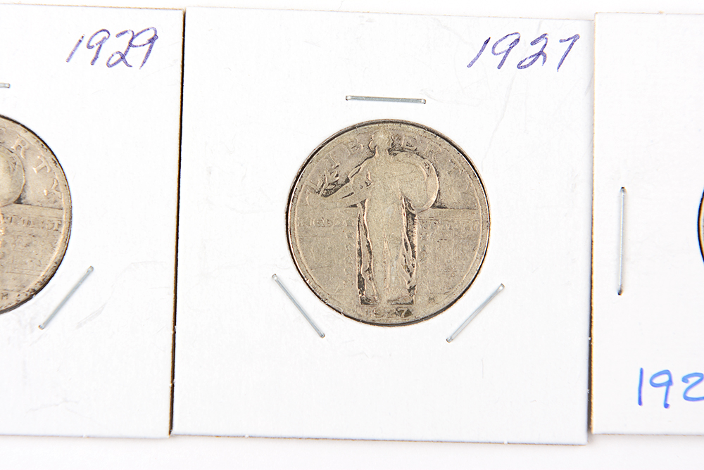 1926, 27, and 29 Standing Liberty Quarters