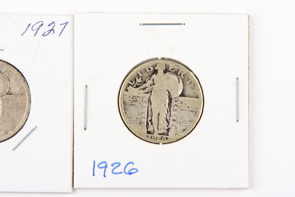 1926, 27, and 29 Standing Liberty Quarters