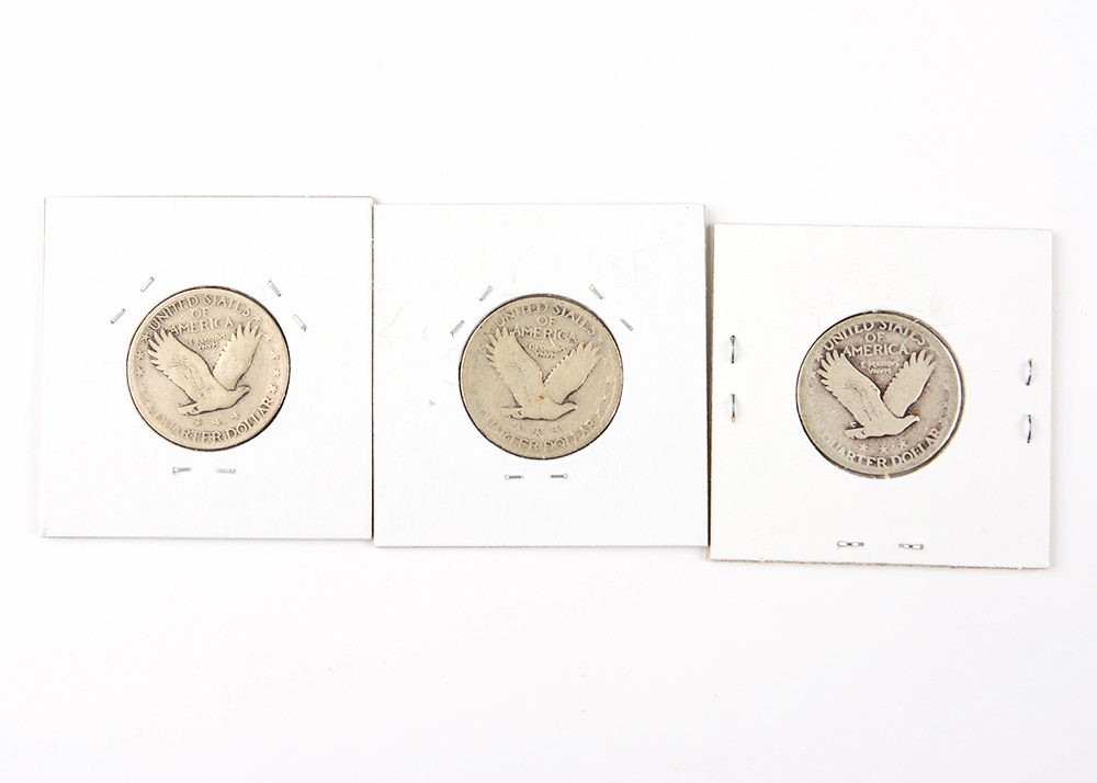 1926, 27, and 29 Standing Liberty Quarters
