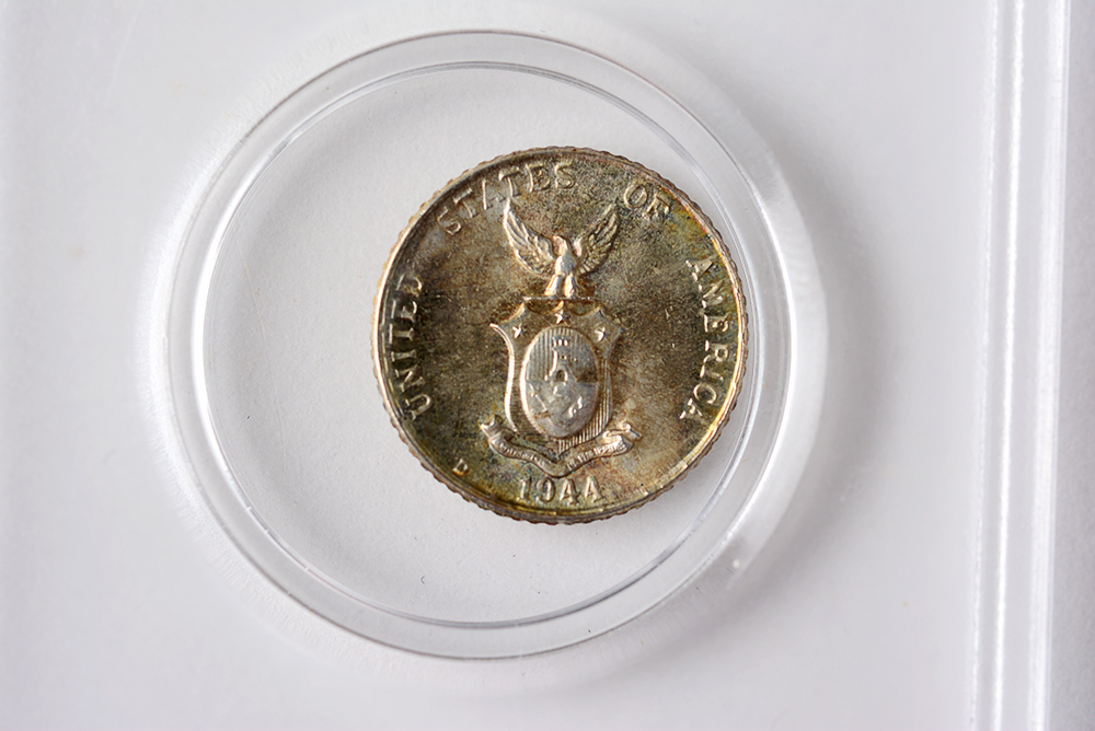 1944 Philippines 10 Centavos Coin