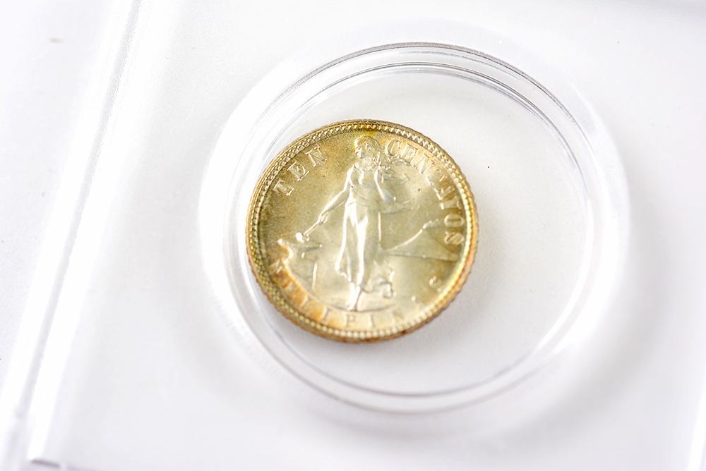 1944 Philippines 10 Centavos Coin