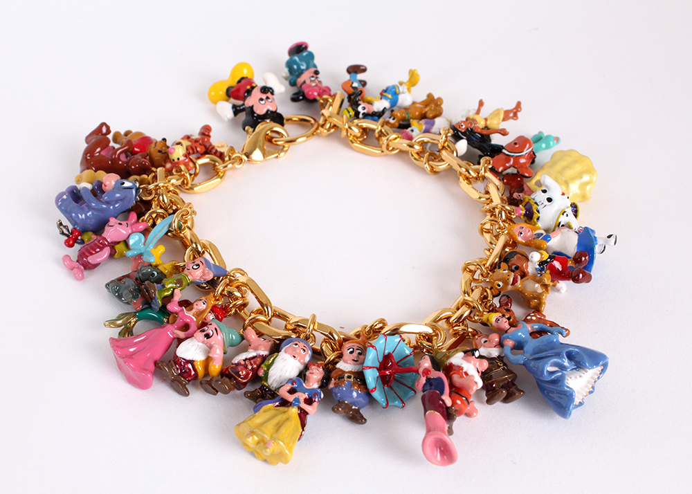 The Bradford Exchange Disney Character Charm Bracelet with Original Gift Box