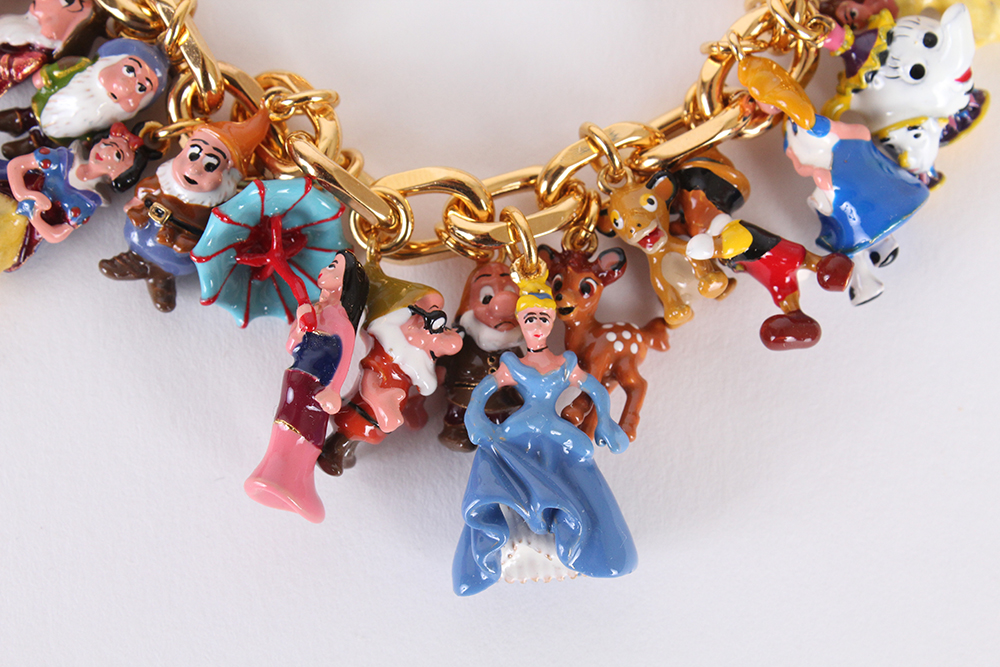The Bradford Exchange Disney Character Charm Bracelet with Original Gift Box