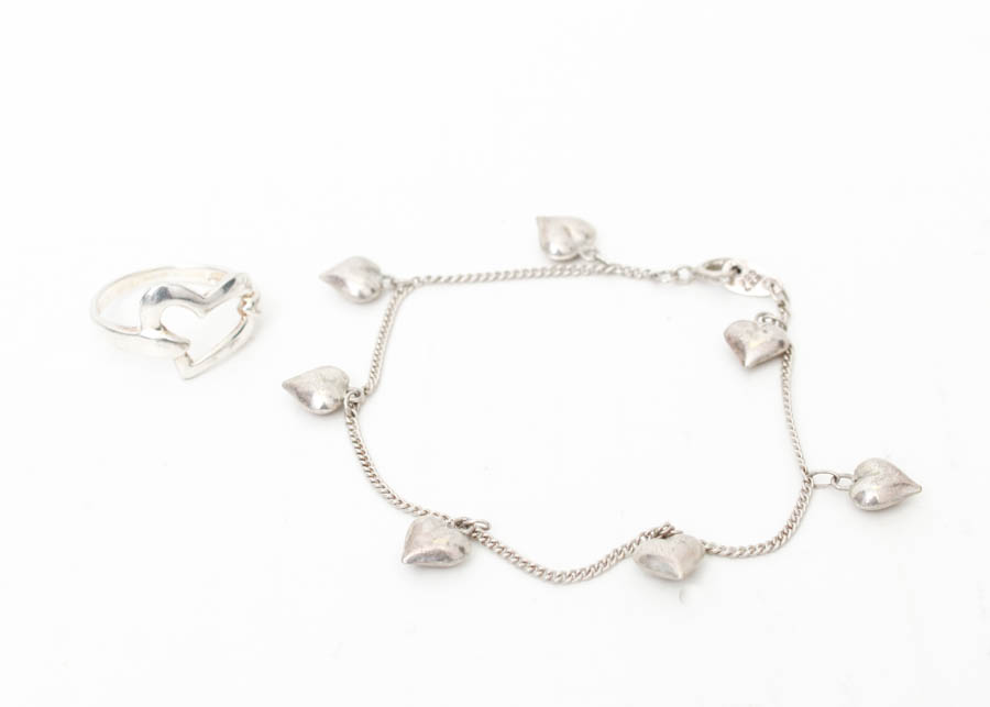 Sterling Silver Bracelet and Ring