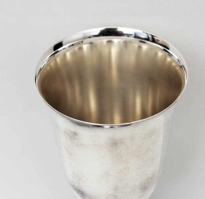 Four Silver Plate Goblets