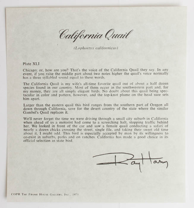 Five Signed Ray Harm Prints