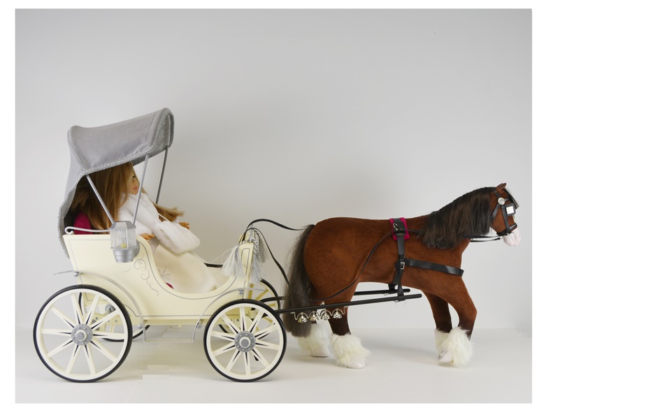 18" American Girl Doll "Isabelle" and Pretty City Carriage