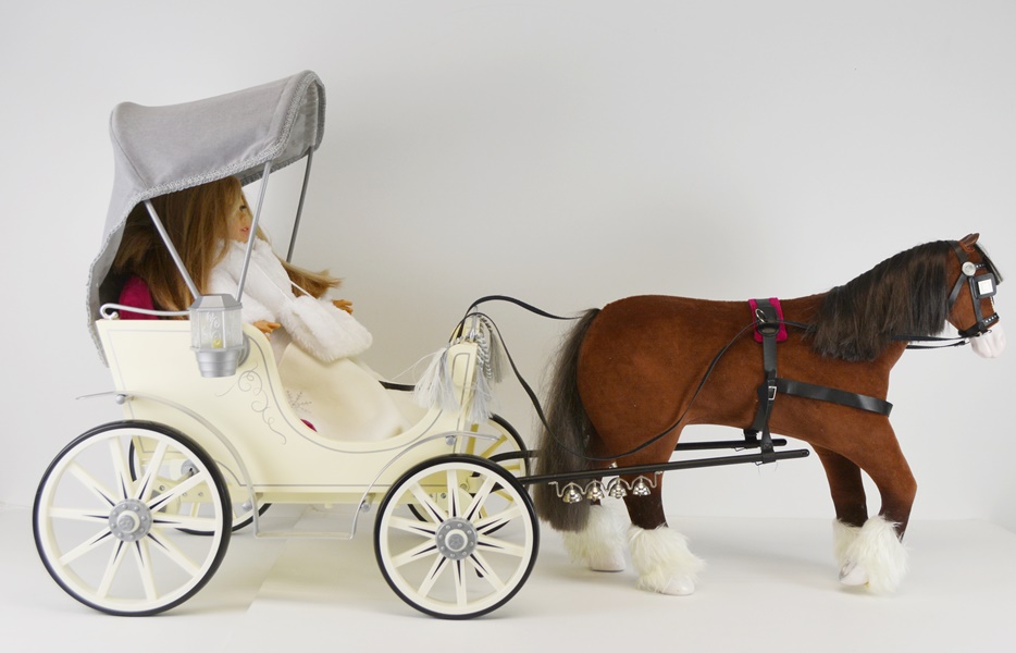 18" American Girl Doll "Isabelle" and Pretty City Carriage