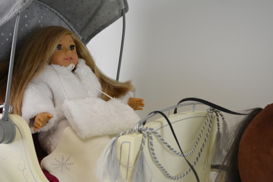 18" American Girl Doll "Isabelle" and Pretty City Carriage