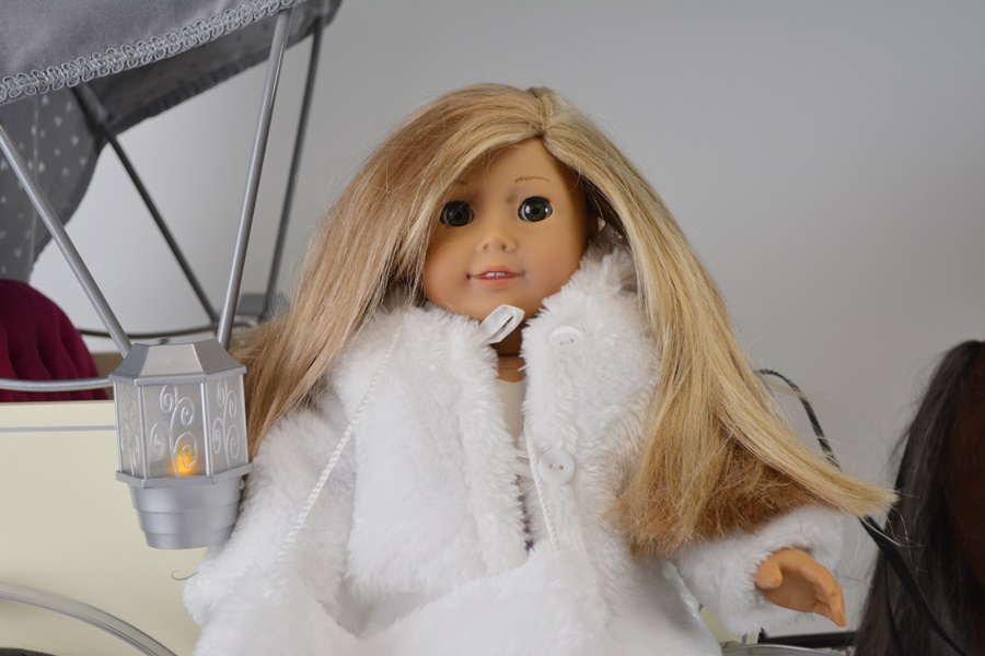 18" American Girl Doll "Isabelle" and Pretty City Carriage