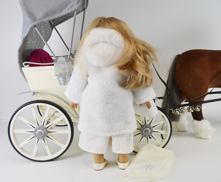 18" American Girl Doll "Isabelle" and Pretty City Carriage