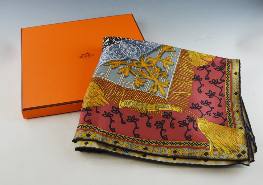 Hermes "Cavaliers du Caucase" Twill Silk Scarf