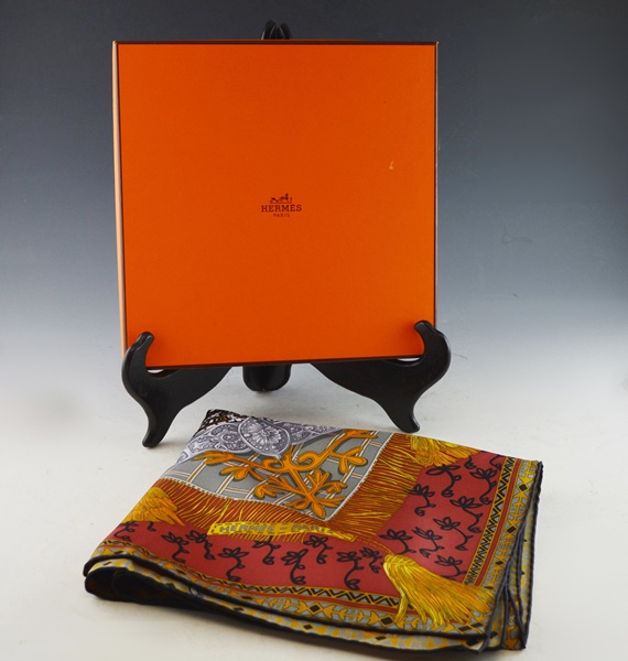 Hermes "Cavaliers du Caucase" Twill Silk Scarf