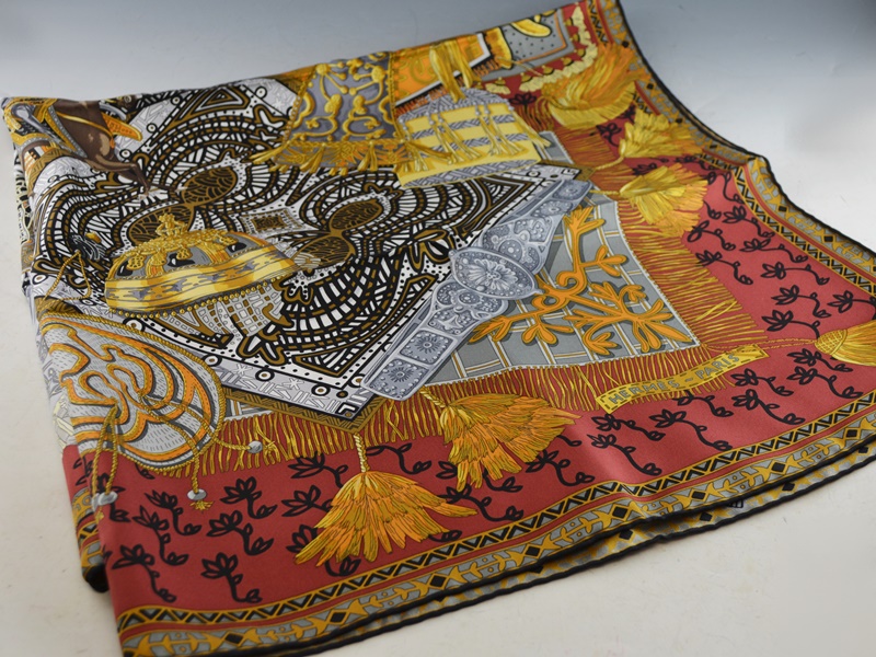 Hermes "Cavaliers du Caucase" Twill Silk Scarf