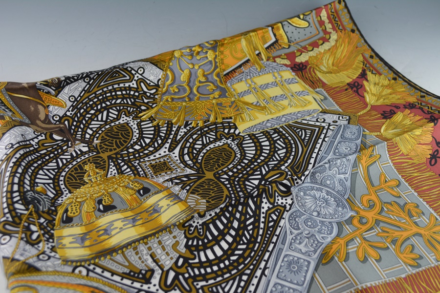 Hermes "Cavaliers du Caucase" Twill Silk Scarf