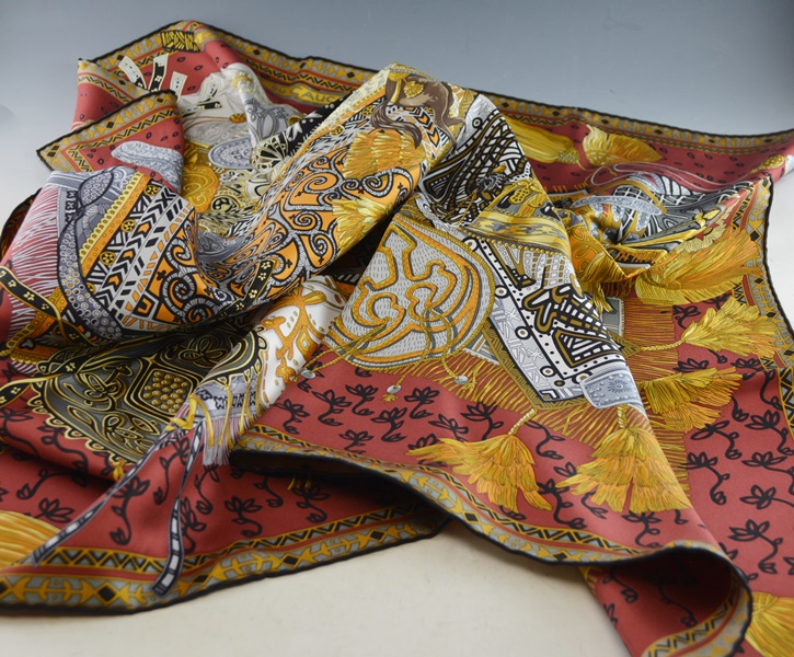 Hermes "Cavaliers du Caucase" Twill Silk Scarf