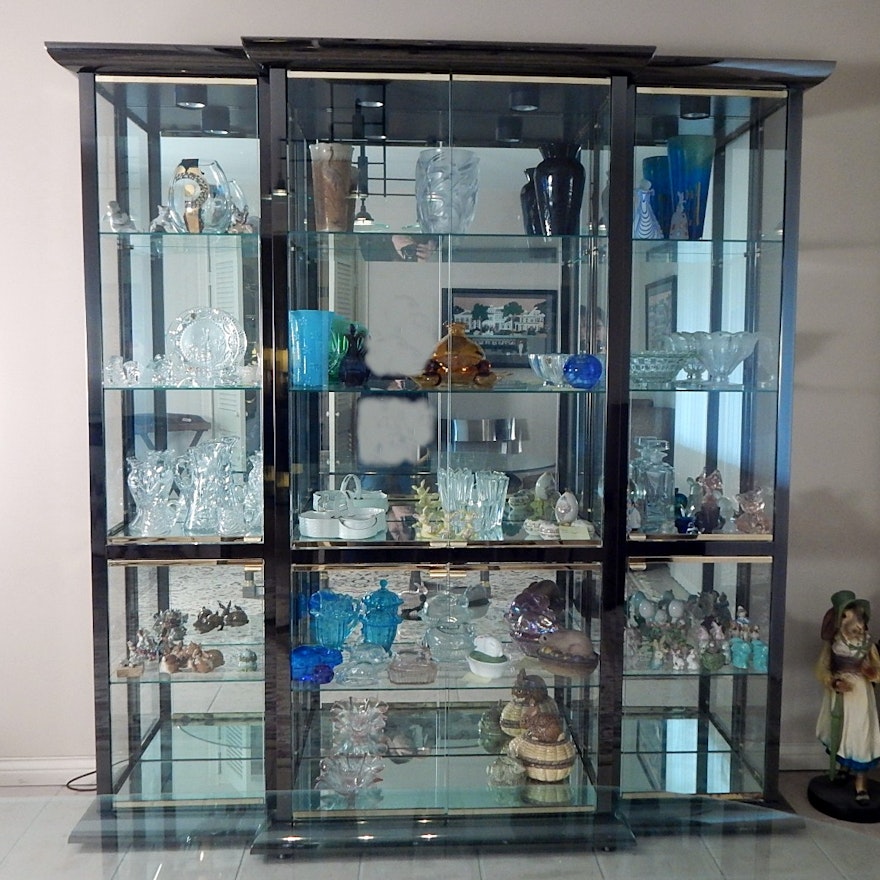 Large Contemporary Glass Display/China Cabinet