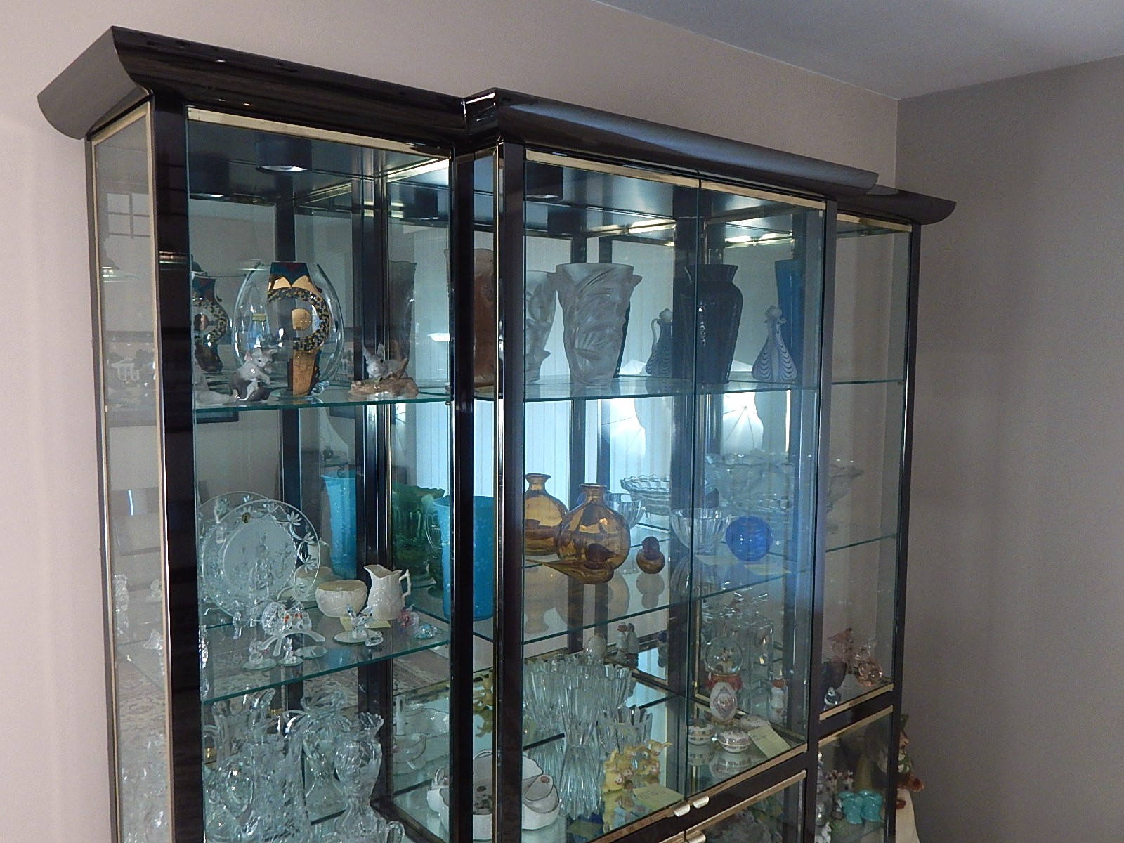 Large Contemporary Glass Display/China Cabinet