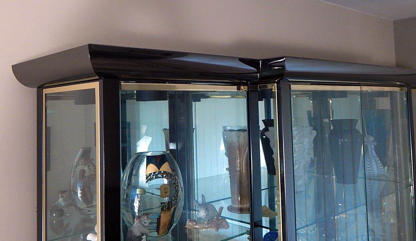 Large Contemporary Glass Display/China Cabinet