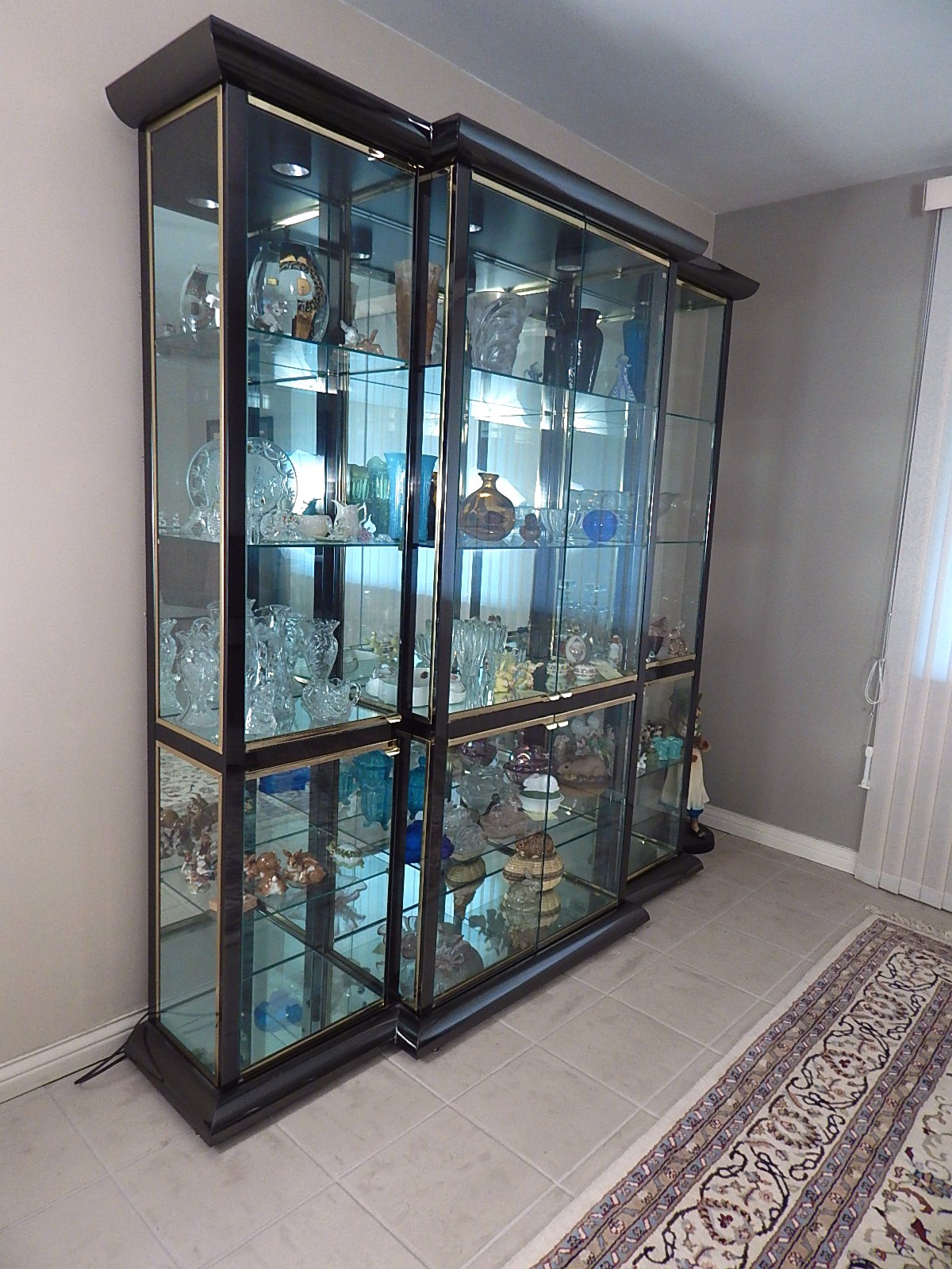 Large Contemporary Glass Display/China Cabinet