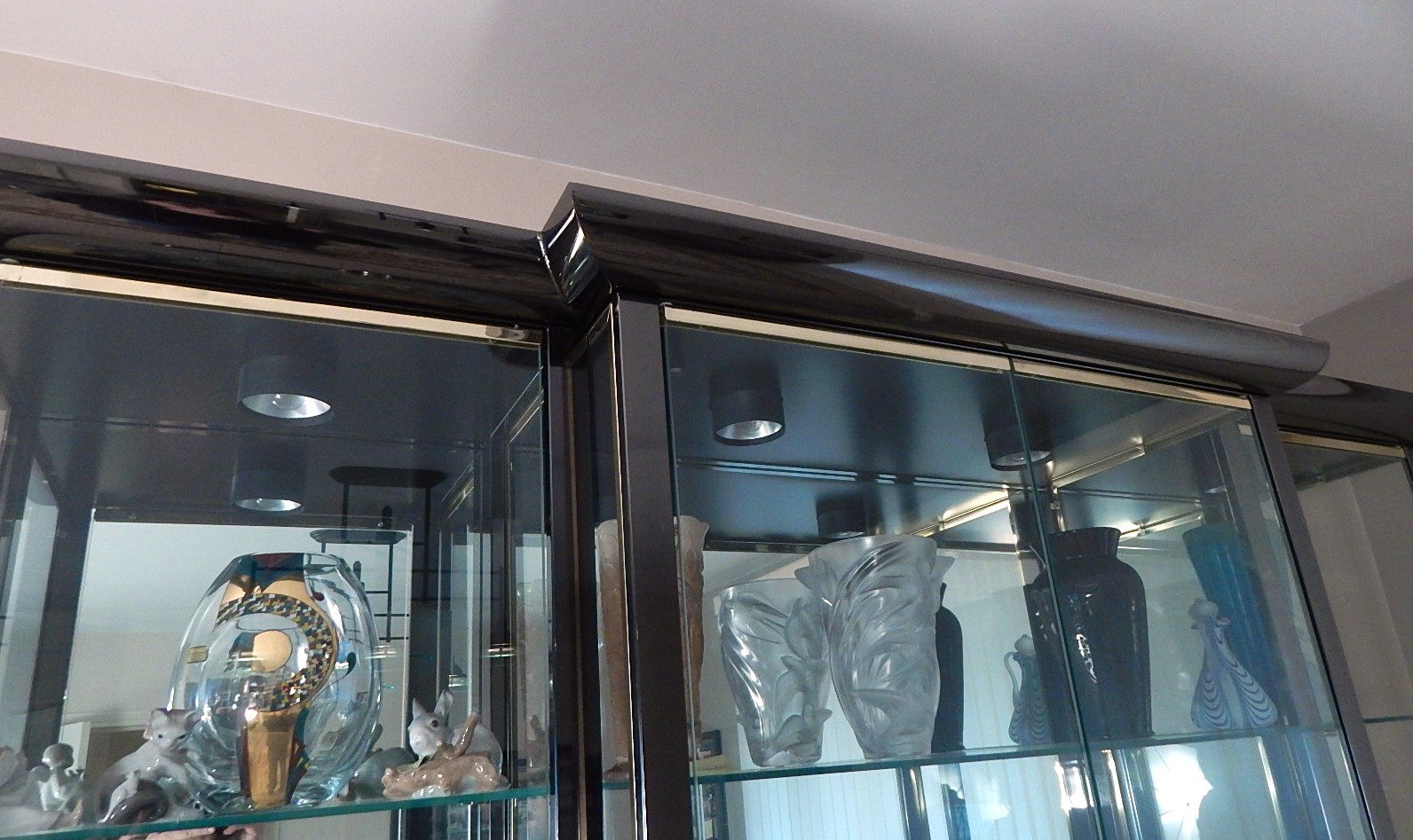 Large Contemporary Glass Display/China Cabinet