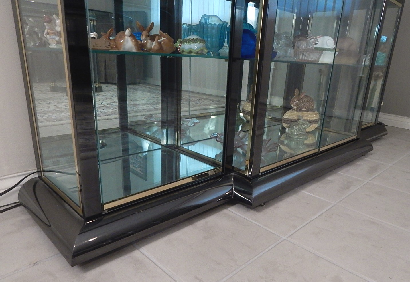 Large Contemporary Glass Display/China Cabinet